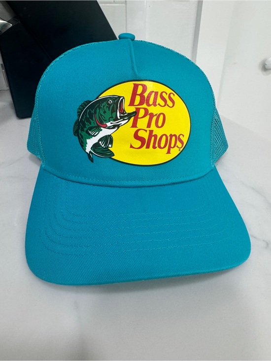 Bass Pro Shops Other - Bass Pro Shops Gone Fishing Teal Blue Trucker Hat Snapback Adjustable One Size